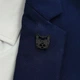 Значок из стали BROCHE брошь бижутерия Животные Кот в очках чёрный BRGV115293 - изображение 5