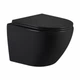 Унитаз подвесной Qtap Jay Ultra Quiet 485х360х320 мм, Matt Black, сиденьем Slim Duroplast/ Soft-close/ Quick Relase QT07335177MB - изображение 1