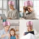 Електрична термошапка Wenan "Pink Thermal Cap" салонна шапка сушуар для масок, фарбування, процедур, відновлення, сушіння та лікування волосся в домашніх умовах, 2 режими від 45 до 60 градусів, колір рожевий (220 Вт / Євровілка) - зображення 3