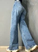 Джинсы женские Its Basic 2507-4 wide leg палаццо стрейчевые 48 голубые - изображение 3