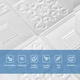 Самоклеюча декоративна настінно-стельова 3D панель Sticker Wall фігури 700х700х5мм 114 (3DPanda-0006) - изображение 4