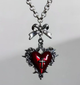 Цепочка Fashion Jewerly сердце с крестами и бантиками в готическом стиле, бижутерия серебристый цвет, 40+5 см (SVS) - изображение 2