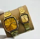 Парный набор часов Casio A-168 Gold-Gold | Мужской и женский | Подарок для влюбленных - изображение 3