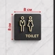 Табличка на дверь «Туалет» TOILET, навигационная вывеска для санузла и общественных пространств (124389940) - изображение 4