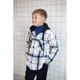 Рубашка байковая с капюшоном Warm Wool B SmileTime, белая с голубым клетка размер 140 (ZR7-03-2.13) - изображение 3