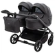 Коляска 2 в 1 для двойни Adamex Leo Duo Eco SA-2 черний - изображение 2