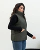 Женская демисезонная жилетка большого размера UF-Fashion 00115-mt 56 темно-зеленый - изображение 3