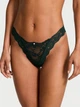 Мереживний комплект білизни Victoria's Secret Бюстгальтер балконет 75C(34C) та Трусики бразиліани з низькою посадкою S Смарагдовий - зображення 4