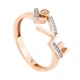 Золоте кільце "LOVE" з фіанітами KK11560 Діамант, 18 розмір - зображення 1
