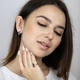 Золотые серьги с сапфирами и бриллиантами EO04071 Діамант - изображение 4
