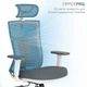 Кресло компьютерное офисное эргономичное OfficePro Balance OC550-W-DG-DG White/Dark Gray - изображение 11
