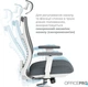 Кресло компьютерное офисное эргономичное OfficePro Balance OC550-W-DG-DG White/Dark Gray - изображение 17