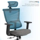 Кресло компьютерное офисное эргономичное OfficePro Elegant OC600-B-DG-DG Black/Dark Gray - изображение 11