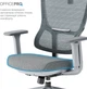 Кресло компьютерное офисное эргономичное OfficePro Elegant OC600-G-DG-DG Gray/Dark Gray - изображение 14