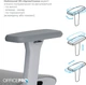 Кресло компьютерное офисное эргономичное OfficePro Wave OC670-G-G-G Gray - изображение 13