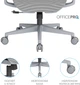 Кресло компьютерное офисное эргономичное OfficePro Wave OC670-G-G-G Gray - изображение 16