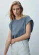 Футболка оверсайз з бавовни Massimo Dutti 6832722505c17 S блакитна (100005415) - зображення 1