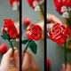 Конструктор Botanical Icons Collection Букет роз алых совместимый блочный цветов - изображение 4