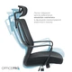 Офісне крісло OfficePro Harmony OC310-B-B-B (OC310-B-B-B) OfficePro OC310-B-B-B 905092 - зображення 6