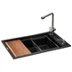 Мойка кухонная GRANADO Optimal Estella black (+ змішувач Badalona LUX inox + дозатор Redondo inox + коши (ksg0201) GRANADO ksg0201 905095 - изображение 1