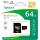 Карта пам'яті Apacer 64GB microSD class 10 UHS-I V10 A1 (AP64GMCSX10UB-R) Apacer AP64GMCSX10UB-R 919934 - зображення 2