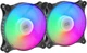 Набор Mars Gaming MF-DUO два вентилятора с подсветкой FRGB Rainbow 3PIN+4PIN (черный) - изображение 1