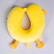 Подушка для путешествий Duck дорожная подушка для шеи в самолет с эффектом памяти 30х30х10 см Желтый - изображение 5