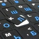 Наклейки на клавиатуру с украинским алфавитом Blue защита клавиш для ноутбуков и ПК удобство печати - изображение 2