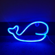 Ночной светильник Neon Sign для детей в виде кита мягкое освещение для создания уютной атмосферы - изображение 7