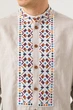 Чоловіча лляна вишиванка Подільська світла з орнаментом Folk Moda 2XL Сірий (podlxsxka-svtla-4013-306511158) - зображення 3