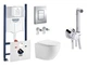 Комплект подвесного унитаза с крышкой Devit Lite Vortex Flush и инсталляции Grohe Rapid SL 4в1/ Гігієнічний душ Qtap (UA3873200A/3884000G/38732000/3303033/QTINSVARCRMV01) - изображение 1