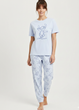 Пижамные хлопковые штаны Primark Printed Bottom Pyjama XXL Низ пижамы Светло-голубой (8947) - изображение 2