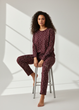 Пижама Primark women pyjamas cotton L комплект для дома и сна Бордовый (8929) - изображение 3