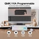 Клавиатура CIDOO QK75 White Игровая Беспроводная Механическая Клавиатура. 2,4 ГГц/Bluetooth/Кабель. Аккумулятор 4000 мАч. RGB Подсветка. HOT-SWAP. 75%. Pearl White - изображение 6
