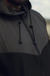 Мужской спортивный костюм Windrunner ветровка и штаны из влагостойкой ткани серо-чёрный/3XL - изображение 4