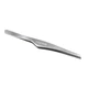 Пинцет Tashnik для бровей скошенный острый серебряный - изображение 1