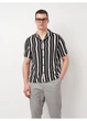 Рубашка H&M M Черный 0656677_черн.бел.полоска - изображение 1