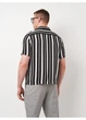 Рубашка H&M M Черный 0656677_черн.бел.полоска - изображение 2