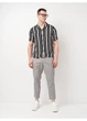 Рубашка H&M M Черный 0656677_черн.бел.полоска - изображение 3