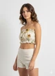 Топ H&M M/L Бежевый 0978696_желт.цветы - изображение 1
