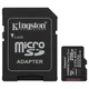 Карта памяти Kingston microSD 256GB C10 UHS-I A1 V10 R150MB/s + SD (SDCS3/256GB) - изображение 1