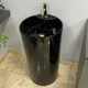 Умывальник напольный VBI Bolonia 470х465 круглый, черный мармор (VBI-019026) - изображение 4