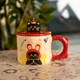 Чашка порцелянова з кришкою Kitten's Birthday 400 (мл) подарункова кружка прикольна чашка для дітей на подарунок Червоний FM-24D - зображення 1