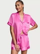 Піжама Сатинова (сорочка + шорти) Victoria's Secret Glazed Satin Short Pajama Set XS Рожевий (27013044) - зображення 1