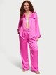 Піжама Сатинова (сорочка + штани) Victoria's Secret Glazed Satin Shine Long Pajama Set ХS Regular Рожевий (2671370D) - зображення 1