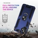Чехол Shield для Samsung Galaxy A07 / A075 бампер противоударный с подставкой кольцом Blue - изображение 4