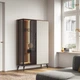 Вітрина висока з підсвіткою Вічі / Vici WT103 2-дверна Горіх/кашемір Perfect Home Польща (PFH-091278) - зображення 1
