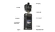 Підсистема Smoant Pasito 3 100W Pod 2800mAh 7ml електронна сигарета Kit Space Grey (18827) - зображення 2