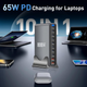 Зарядна станція багатопортова ILEPO 800W на 2 USB + 8 Type-C / мережевий мультизарядний пристрій Black (19022) - зображення 3