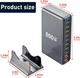 Зарядна станція багатопортова ILEPO 800W на 2 USB + 8 Type-C / мережевий мультизарядний пристрій Black (19022) - зображення 8